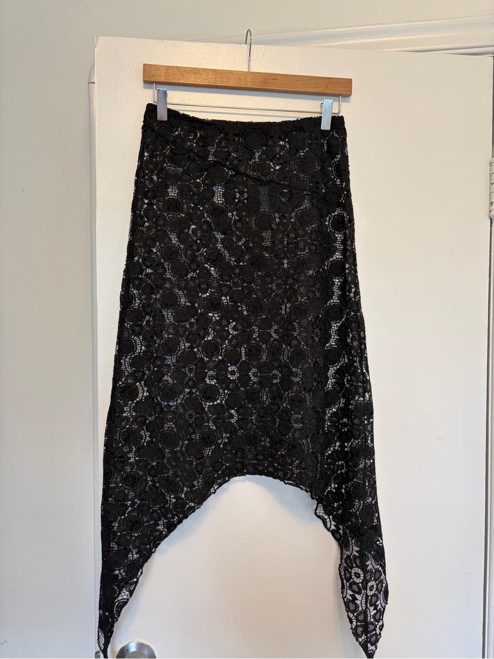 Lioness Black Lace Asymmetrical Skirt